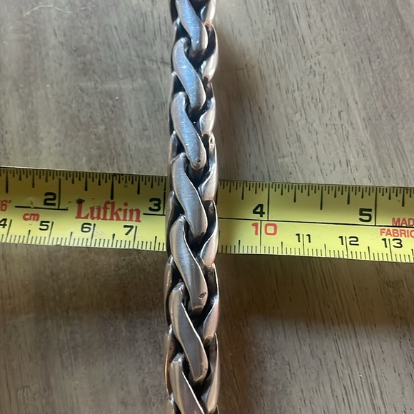 Sterling silver braid bracelet for men 9.5” long - Picture 8 of 9